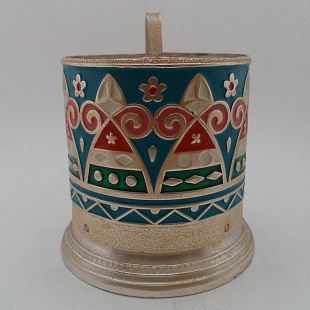Подстаканник Хоровод (синий фон) - Волгоградский сувенир